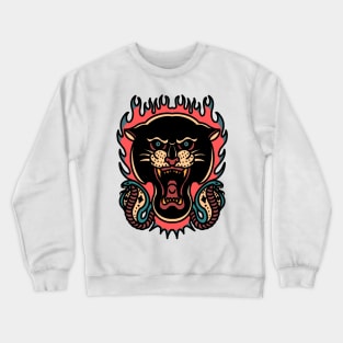 panther and snakes tattoo Crewneck Sweatshirt